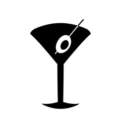 Martini glass symbol icon.