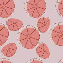 An abstract pattern. Vector illustration. Abstract oranges. Pattern for textiles.