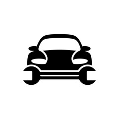 Auto repair shop vector icon.