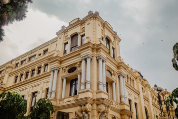 Exterior de ayuntamiento de Malaga en Andalucia España