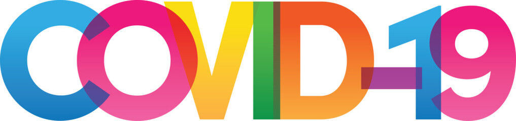 Colored Vector banner. Corporate concept. Gradient Text. Transparency Letters rainbow text. Vector illustration