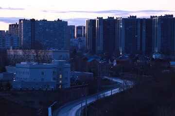 sunrise, city, nature, clouds, flowers