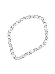 illustration of a silver necklace