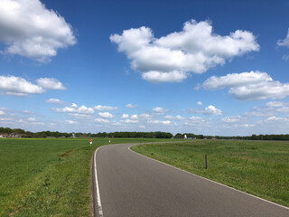 Flat road around Varssel in Gelderland