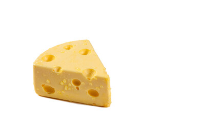 piece of Cheese and Cheddar Cheese grated on old vintage Cooking wooden table. Cheese background Texture and Copy space