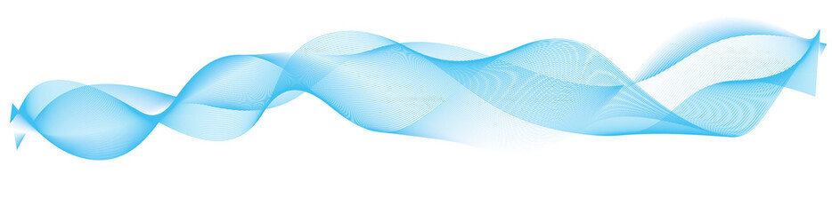 Fototapeta premium abstract blue wave lines on white background 