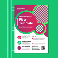 Abstract Colorful Business Flyer Template Design Vector. shapes, color, modern, gradient,