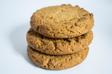 Fitness food oatmeal cookies glass of milk
