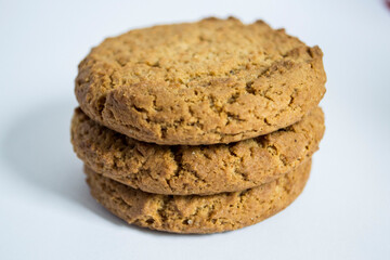 Fitness food oatmeal cookies glass of milk