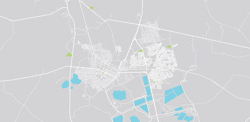 Urban vector city map of Welkom, South Africa.
