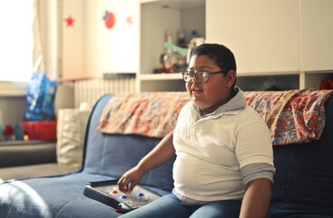 portrait of a child at home