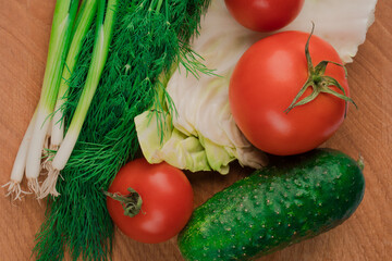 Vitamins, elements for the manufacture of salad