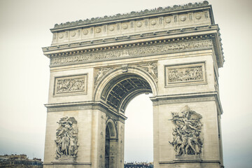 Fototapeta na wymiar Triumphal Arch (Arc de Triomphe), Paris, France