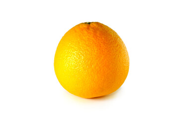 Fresh orange fruit on the white background.