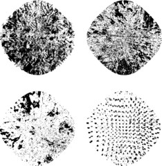 Grunge textured shapes. vector