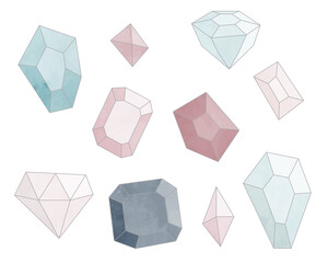 手描き風の星 輝きのイラストセット キラキラ アイコン かわいい おしゃれ 光 宇宙 夜空 Wall Mural Yugoro