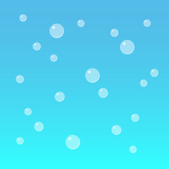 Bubbles in flat style