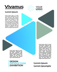 Cyan Color Business Flyer Template