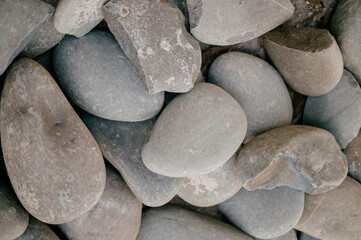 The stones are lying on the ground