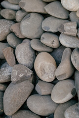 The stones are lying on the ground