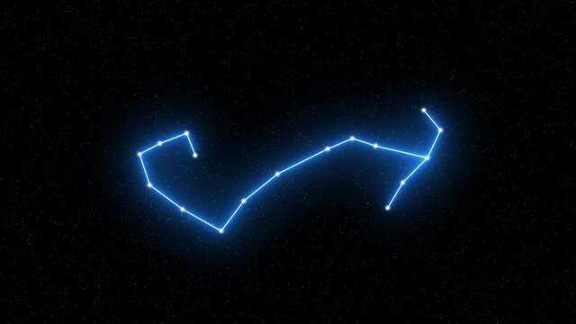 Scorpius - Animated zodiac constellation and horoscope symbol with  starfield space background