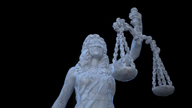 Lady Justice Statue Animation Prores 4444 with AC