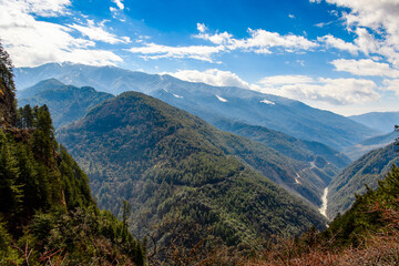 Nature and mountains of Bhutan