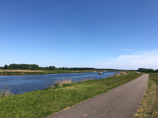 Boat on the old IJssel around Doesburg