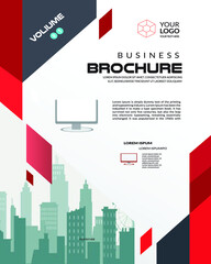 Red and White Corporate Simple Blue Flyer A4 Template