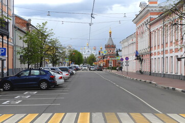 Street in city centre of Yaroslavl, Russia