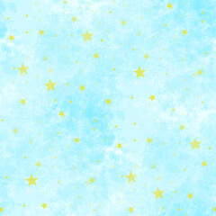 seamless pattern with stars on blue