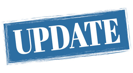 UPDATE blue rectangle stamp.