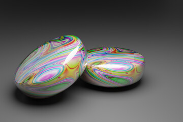 3D rendering  for candy pieces.