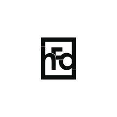hfd letter original monogram logo design