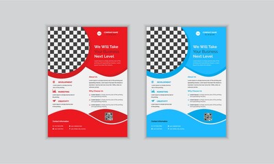 Minimal and Creative Corporate Business Flyer Design Template and Vector Pro Illustration