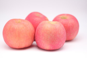 red apples isolated on white