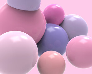 Bubble gum. 3d bubbles. Background pattern.