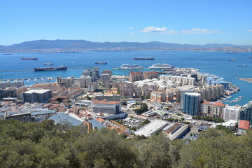 Fototapeta na wymiar Vue Panoramique Gibraltar 