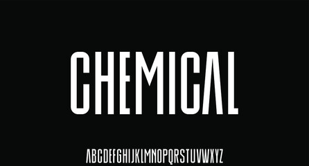 Obraz premium chemical, the condensed urban font modern and elegant