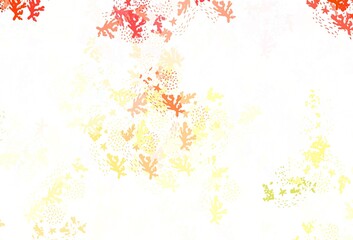 Light Orange vector backdrop with memphis shapes.