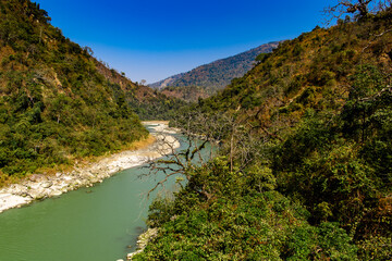 Fototapeta na wymiar River in Darjeeling, the Indian state of West Bengal