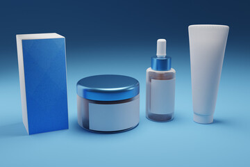 3d rendering for cosmetics package.