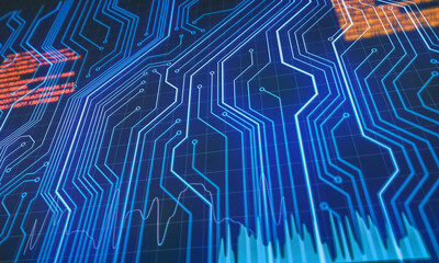 Abstract polygonal space low poly dark background with connecting dots and lines.