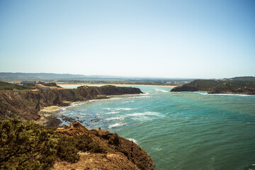 waves on the ocean. sea water and the beauty of the beach.