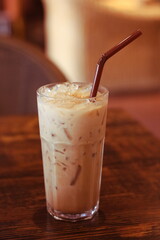 coffee latte with ice cream