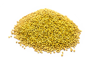 Coriander seeds are used as ingredients in cooking.
