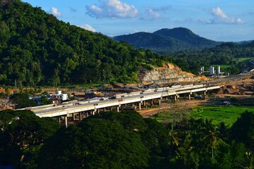 View of a bridge from a mountain
