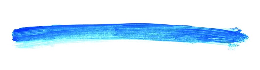 Handgemalter blauer unordentlicher Pinselstreifen