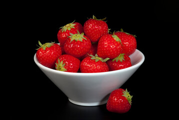 White Bowl with Strawberries.