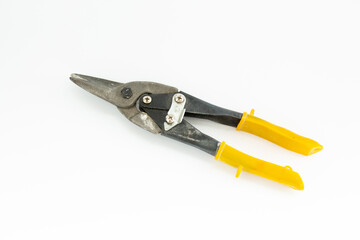 Obraz premium metal cutting pliers on a white background